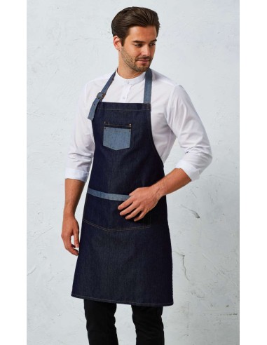 PRE-PR127-Domain Contrast Denim Bib Apron